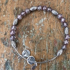 Alex and Ani crystal and silver bead bracelet
